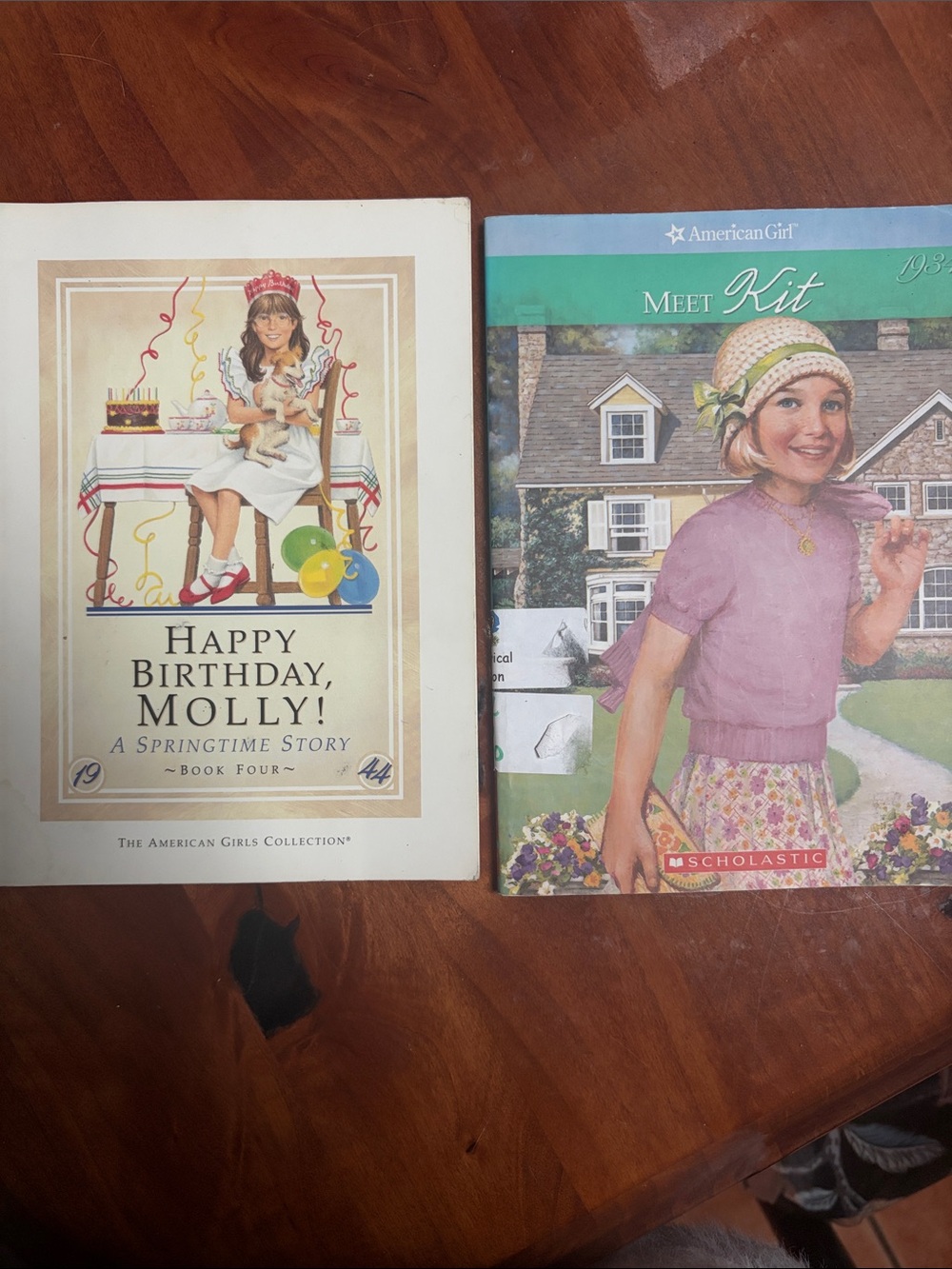 American Girl Books with Pink and Cream Covers